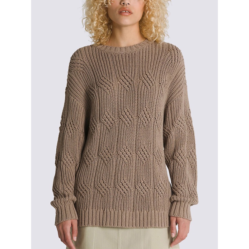 Suzie Cable Sweater|SM|MED|LRG|DESERT TAUPE (YEH)
