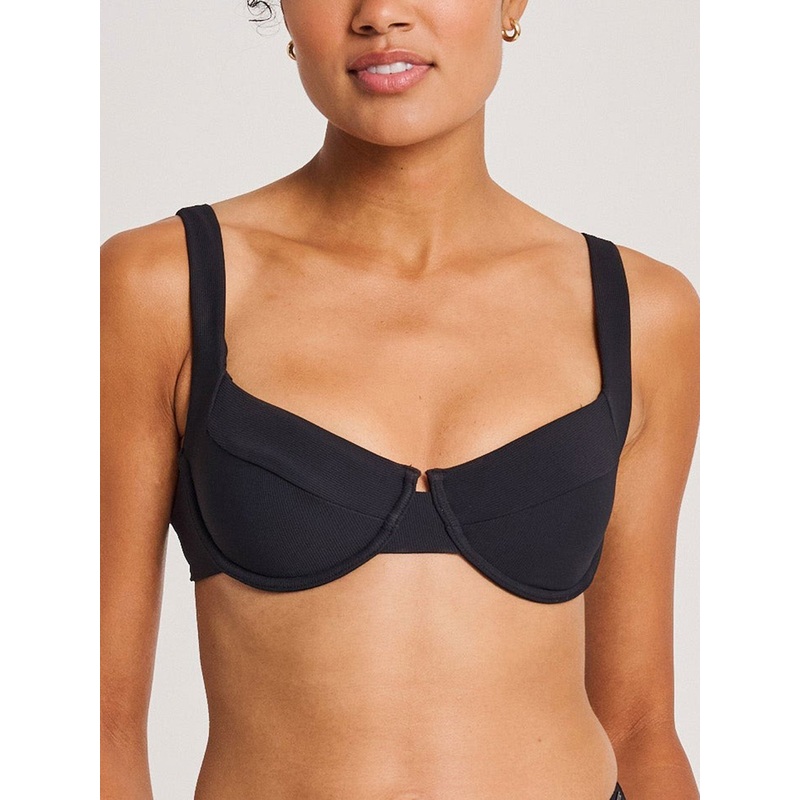 Recycled Rib Underwire Bra Bikini Top