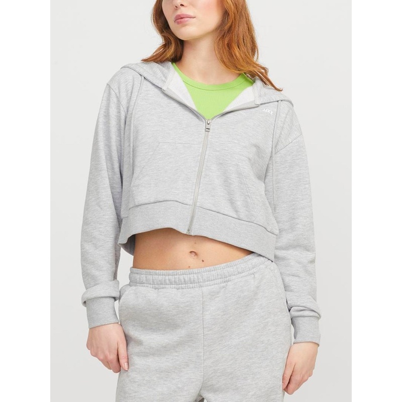 Zip Alfa Hoodie|XS|SM|MED|LRG|LIGHT GREY MELANGE