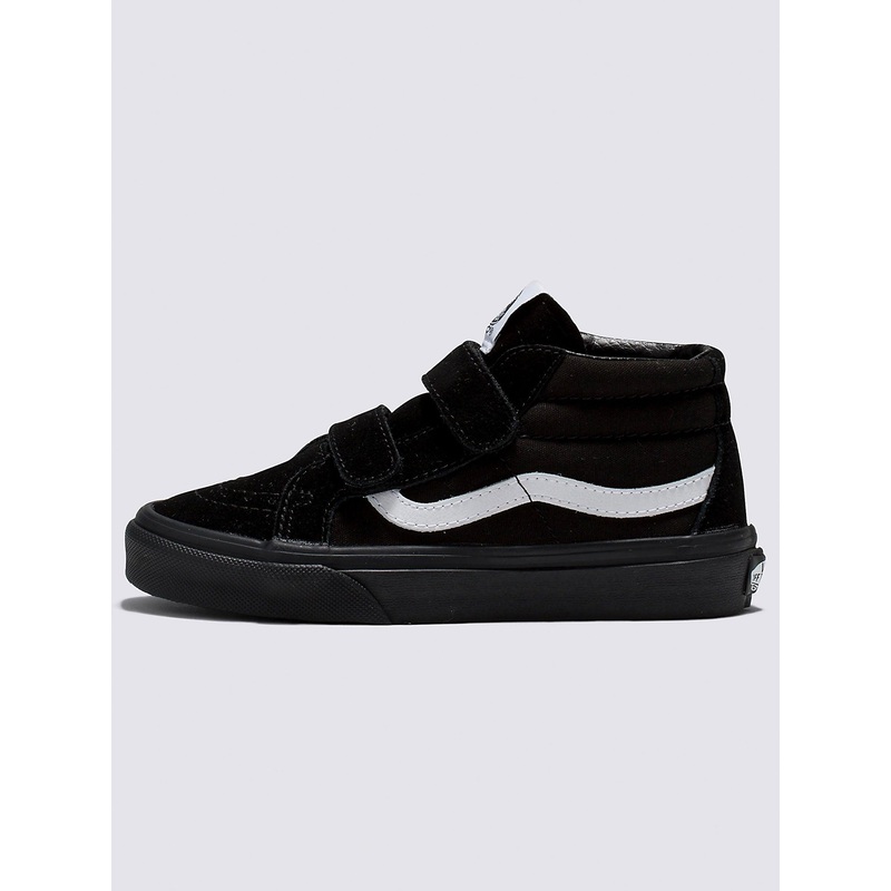 Sk8-Mid Reissue V Canvas Suede Black/Black Shoes (Kids)