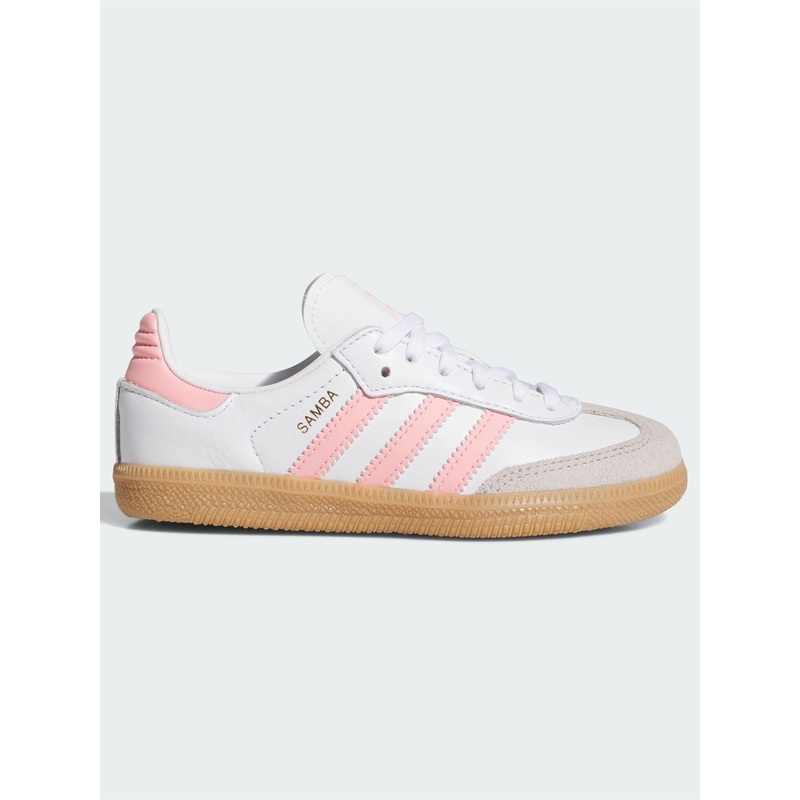 Samba OG White/Semi Pink Spark/Gum3 Shoes (Little Kids)