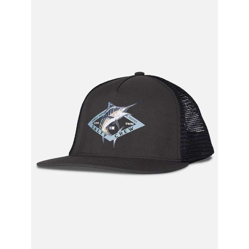 Diamond Marlin Trucker Hat|O/S|CHARCOAL/BLACK