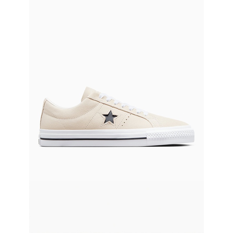Cons One Star Pro Suede Egret/White/Black Shoes