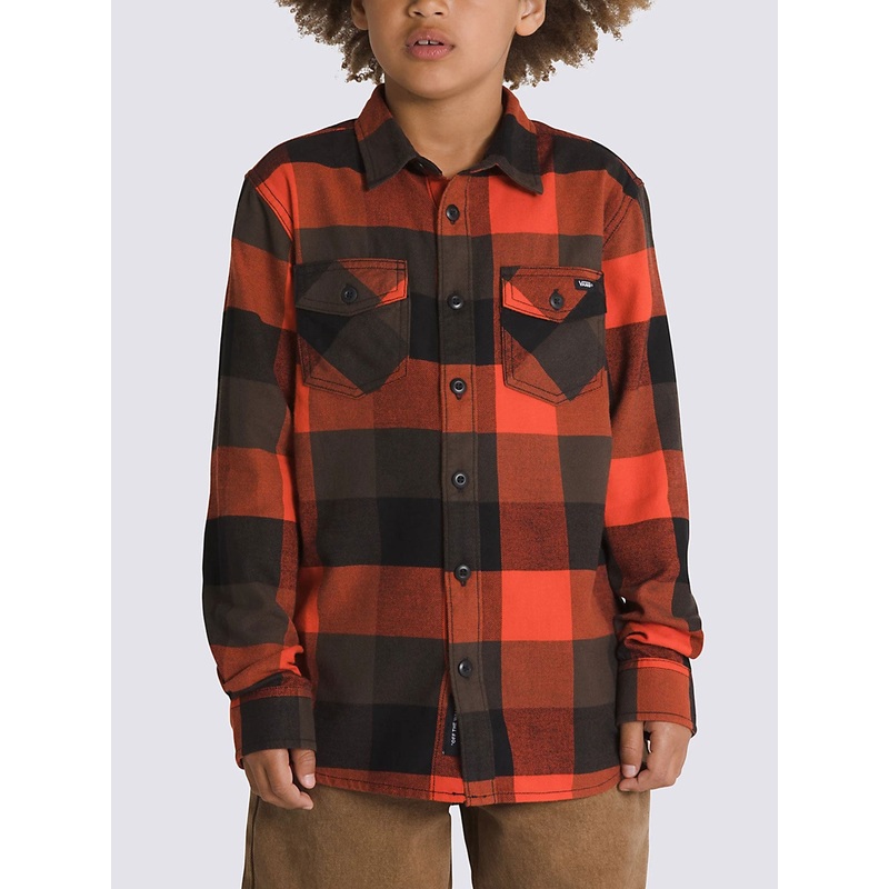 Box Flannel Classic Buttondown Shirt (Boys 7-14)