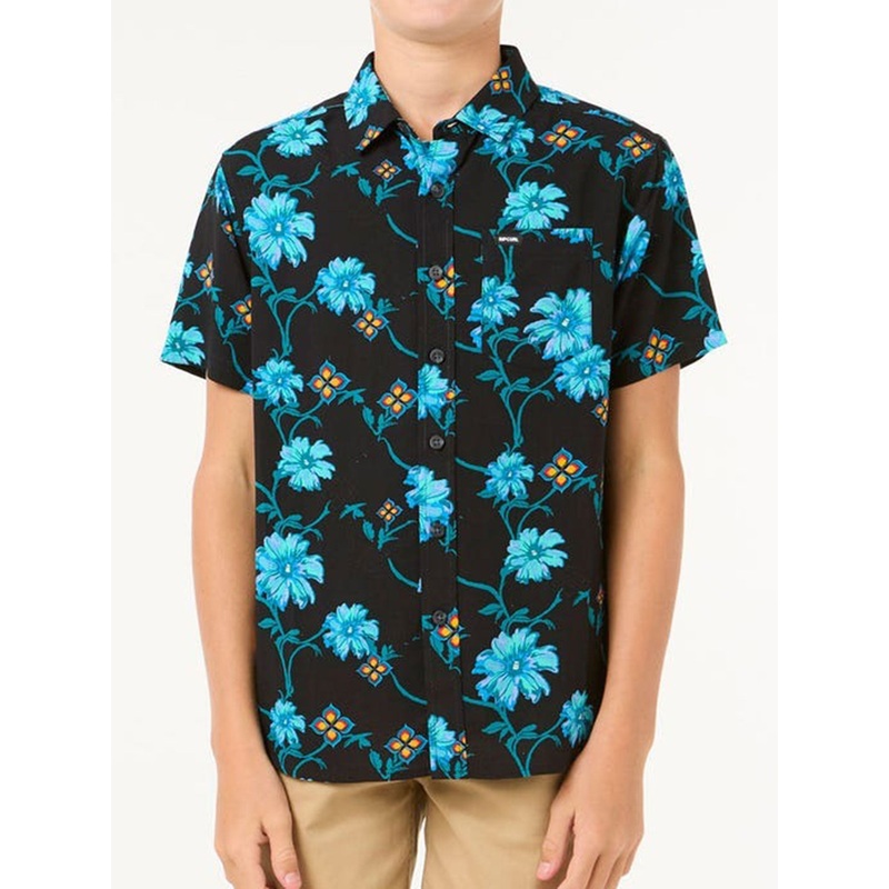 Surf Revival Short Sleeve Buttondown Shirt (Boys 7-14)