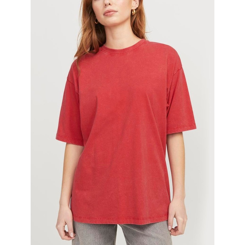 Andrea Wash Loose T-Shirt|XS|SM|LRG|MED|RACING RED|BLACK