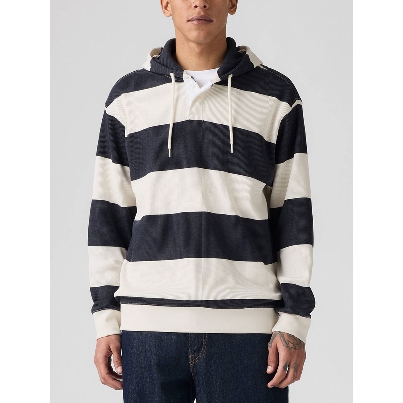 Thermal Rugby Varsity Navy Blazer Hoodie