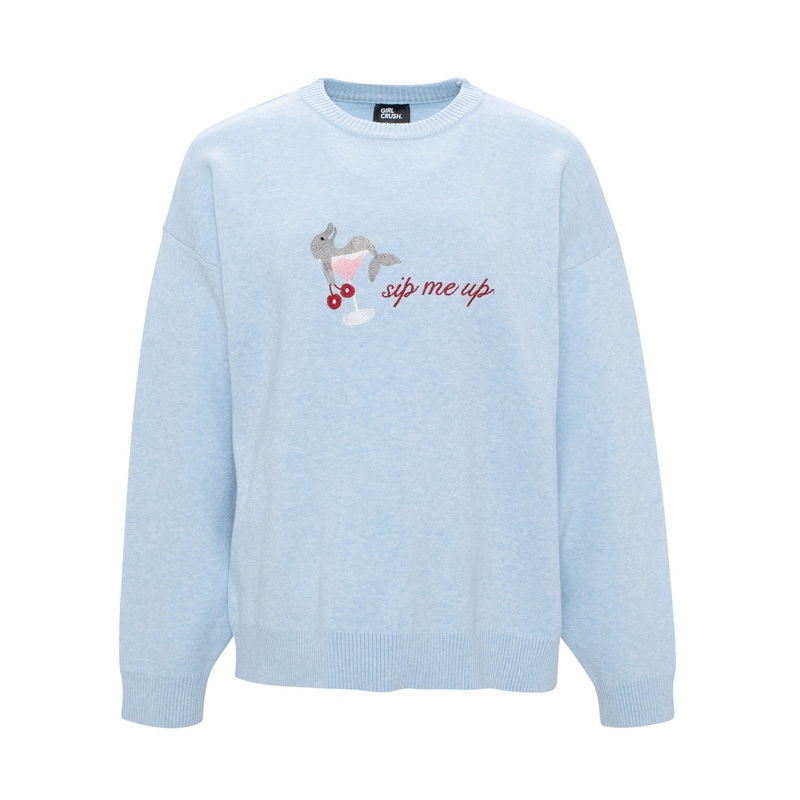 Sip Me Up Sweater|XS|SM|MED|LRG|POWDER BLUE