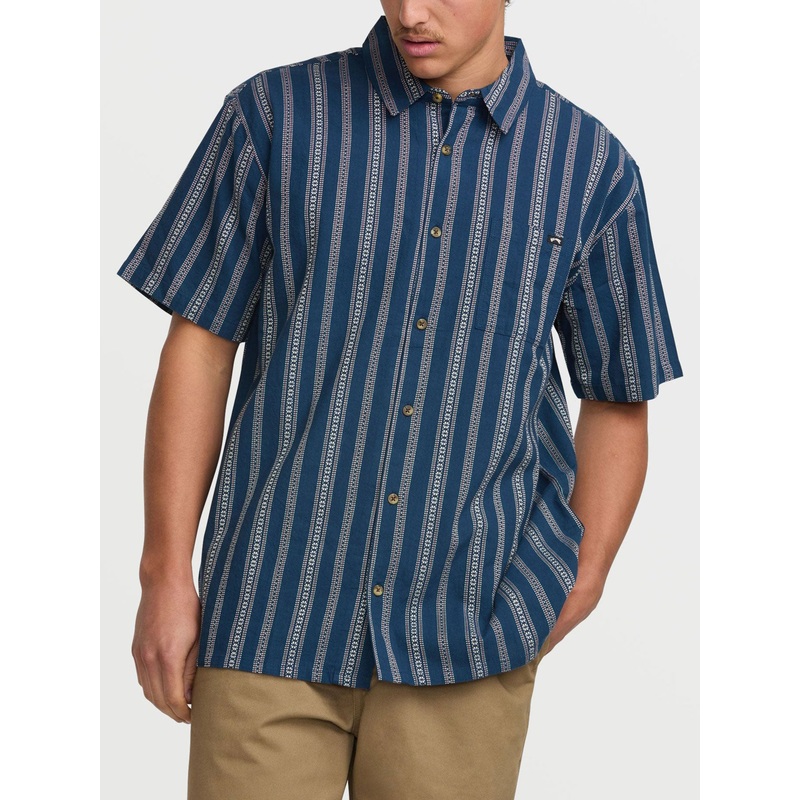 Sundays Jacquard Short Sleeve Buttondown Shirt