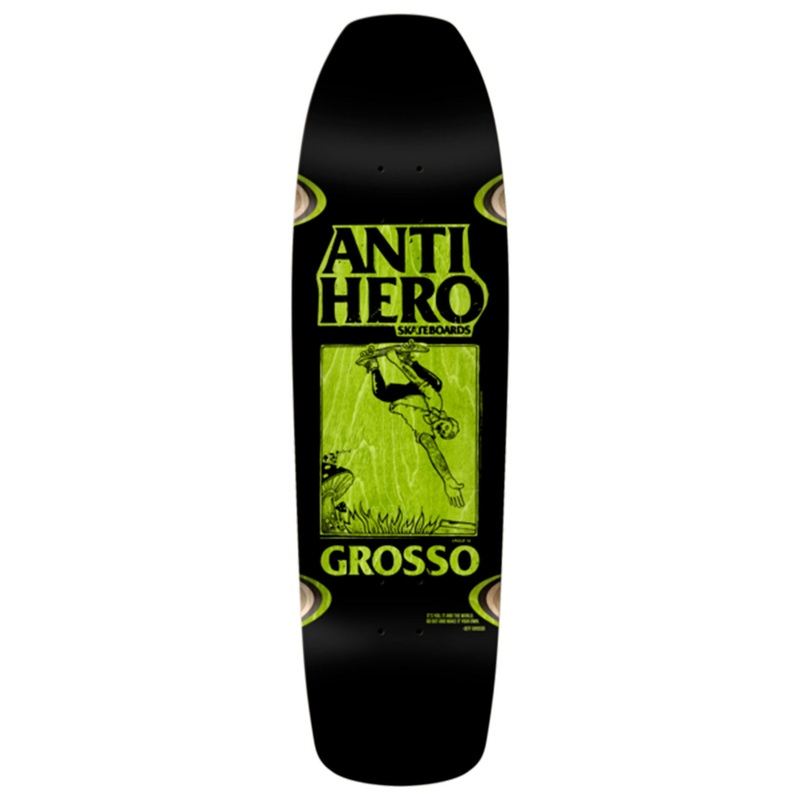 SSD Grosso Hand Plant Black Wheel Wells Square Edge 9.25” Skateboard Deck
