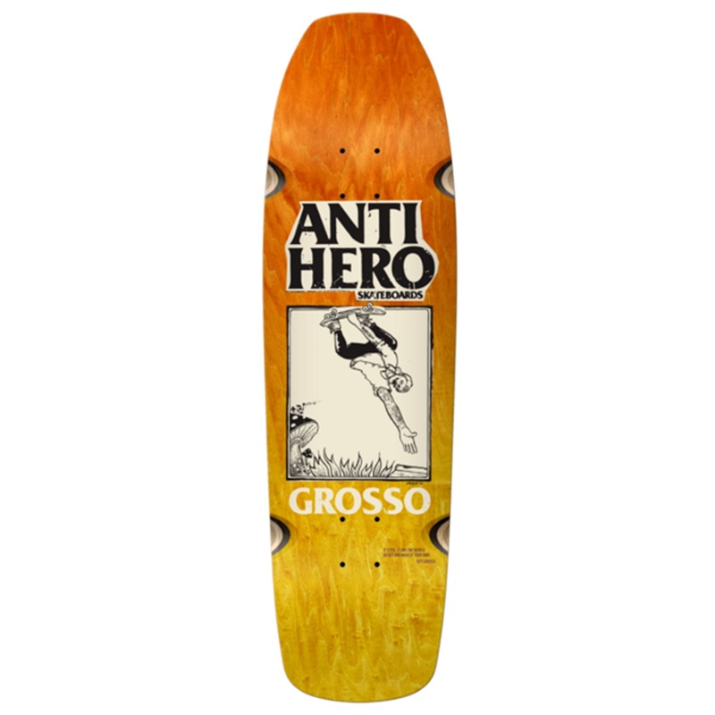 SSD Grosso Hand Plant Fade Wheel Wells Square Edge 9.25” Skateboard Deck
