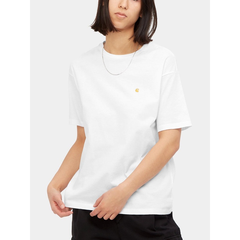 W’ Chase T-Shirt|XS|SM|MED|LRG|WHITE/GOLD