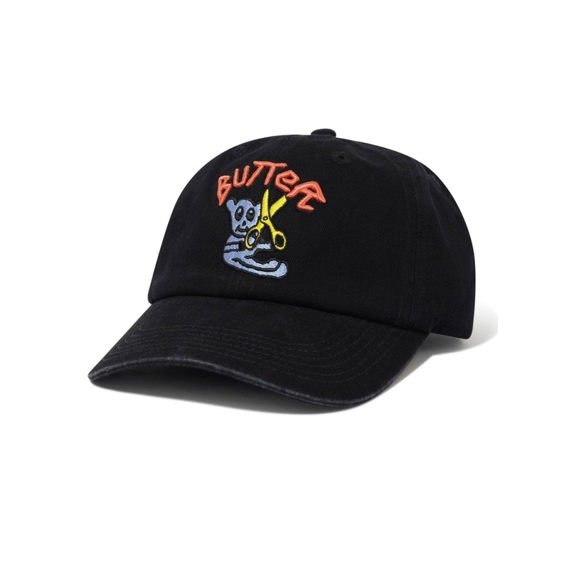 Bear 6 Panel Strapback Hat|O/S|BLACK