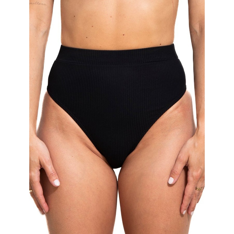 Genevieve Rib Bikini Bottom|XS|SM|MED|LRG|BLACK