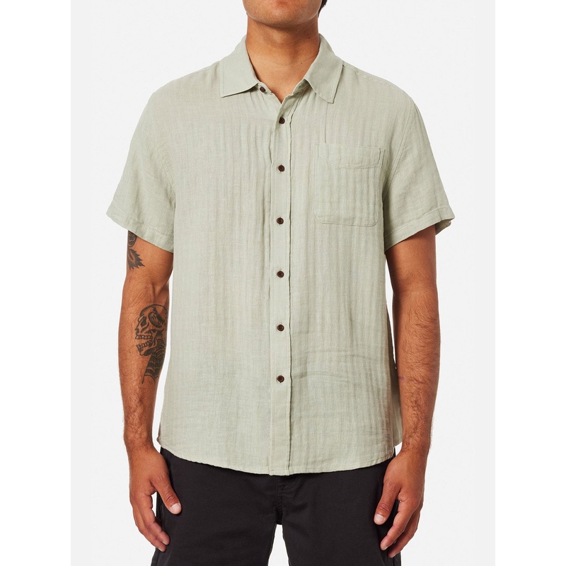 Alan Solid Short Sleeve Buttondown Shirt