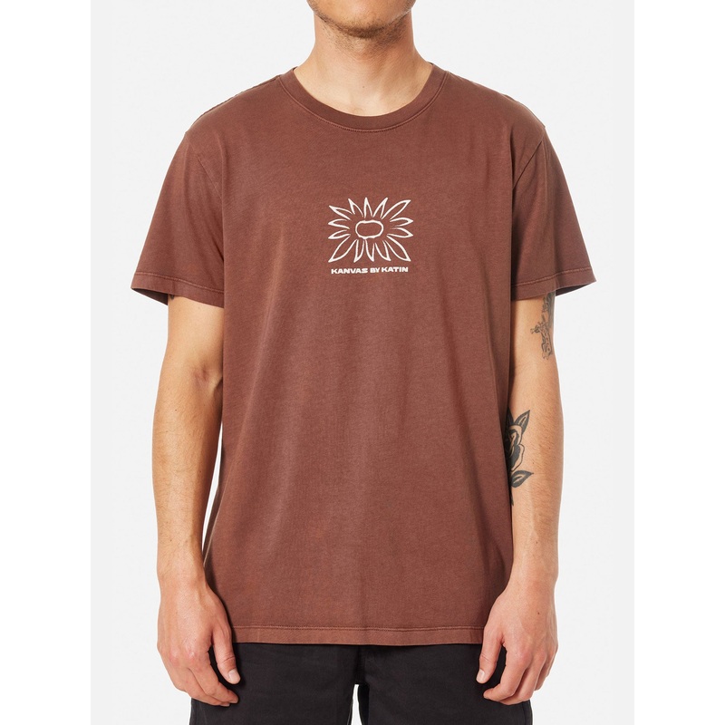 Anemone T-Shirt|MED|LRG|XL|BROWN PIGMENT DYE|VINTAGE WHITE