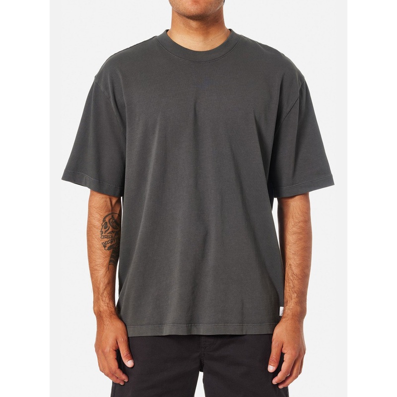 Box Fit Heritage T-Shirt|MED|LRG|XXL|XL|BLACK WASH PIGMENT DYE|PELICAN PIGMENT DYE