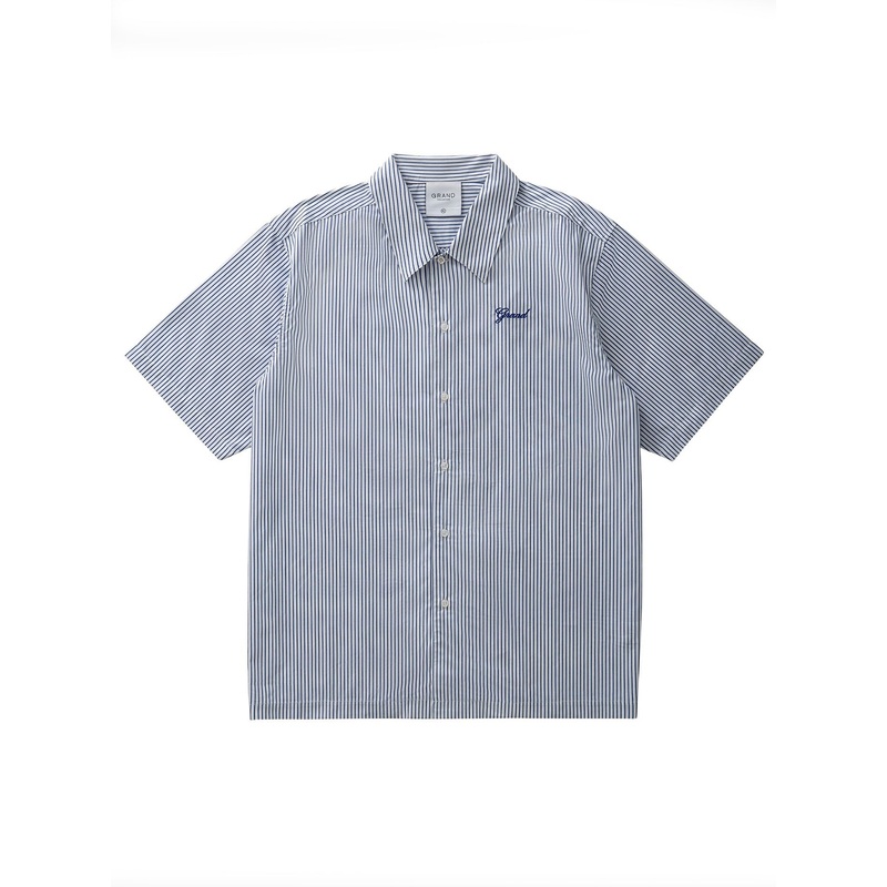 Striped Polin Short Sleeve Buttondown Shirt