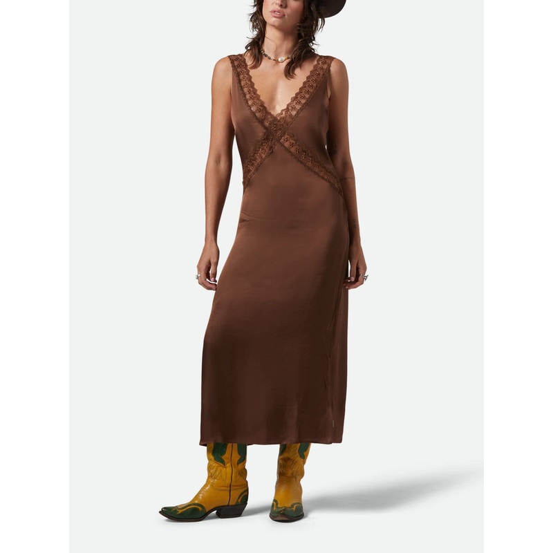 The Ridge Slip Dress|XS|SM|MED|LRG|PINECONE BROWN
