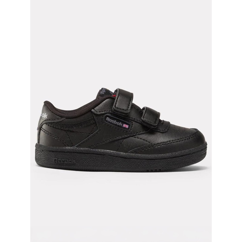 Club C 2V 2.0 Black/Black/Grey Shoes (Little Kids)