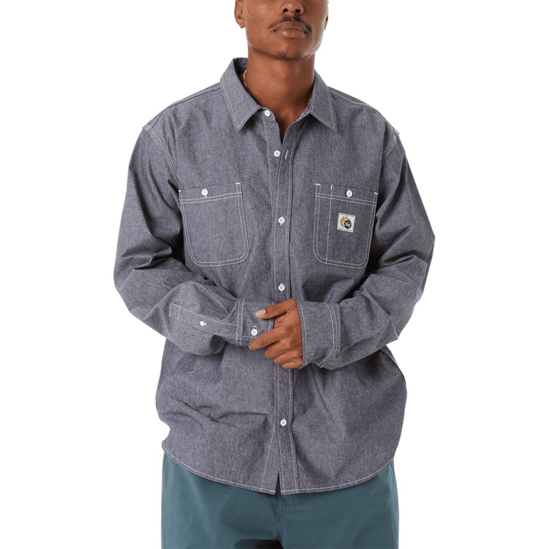 Total Eclipse Chambray Long Sleeve Buttondown Shirt