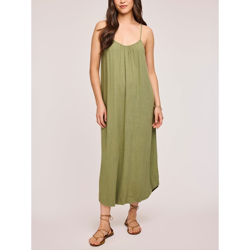 Brooke Dress|SM|MED|MATCHA|SKY STRIPE