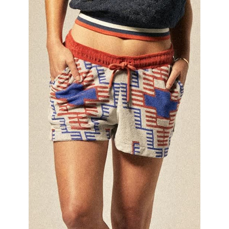 Trail Terry Cloth Shorts|SM|MED|LRG|ELECTRONIC INDIGO PATTERN