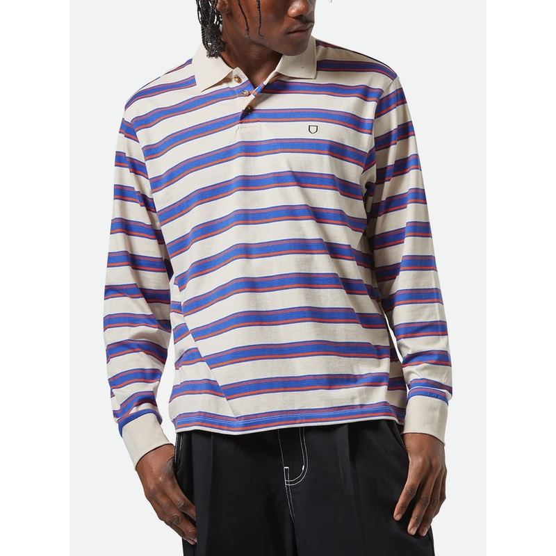 Vintage Stripe Polo|MED|LRG|XL|ELECTRIC BLUE/FLAME/WHITECAP