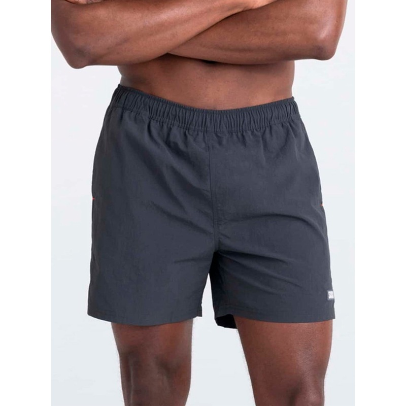 Go Coastal Volley 2N1 15 Faded Black Swim Trunk Shorts