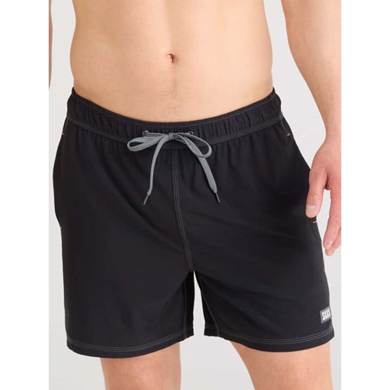 Oh Buoy 2N1 Black Swim Trunk Shorts