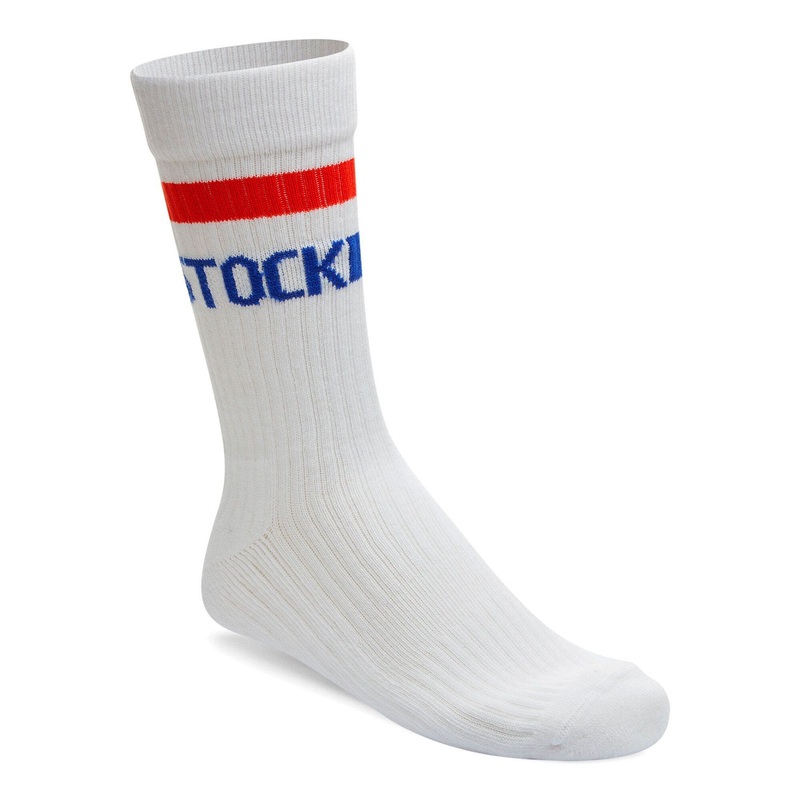 Cotton Stripe White/Red Socks|06-8.5/W08-W10|09-11.5/W11-W13.5|12-14.5|WHITE/RED