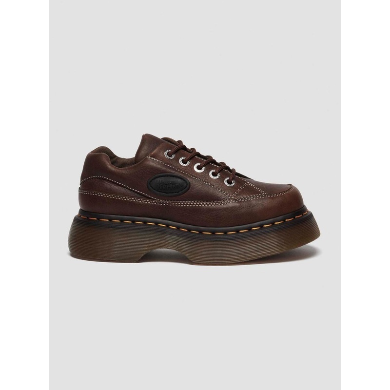 Buzz 5-Eye Grizzly Leather Dark Brown Shoes