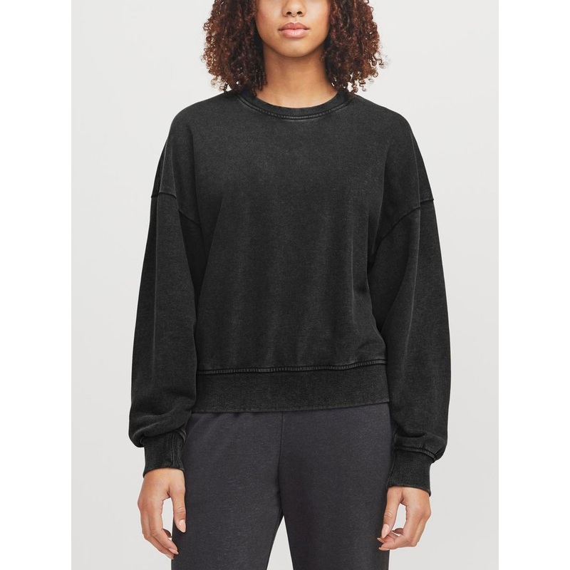 Alfa Wash Crewneck Sweatshirt|XS|SM|MED|LRG|XL|BLACK|RACING RED