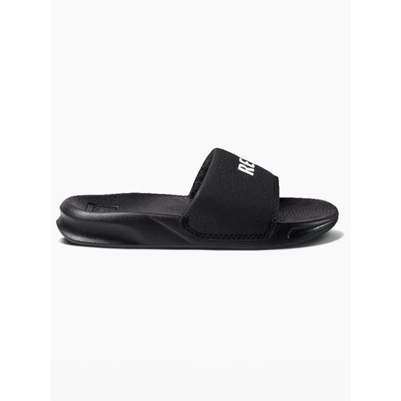 One Slide Reef Black/White Sandals (Kids)