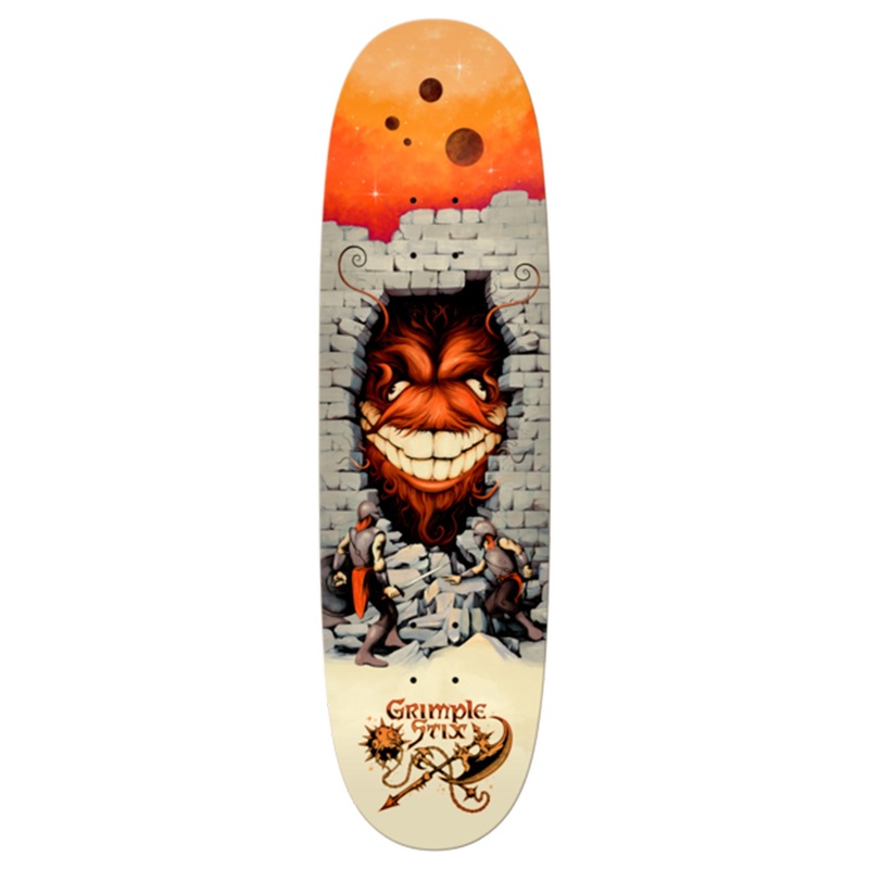 Grimplestix Barbarians Team Flyer Shape 8.75” Skateboard Deck
