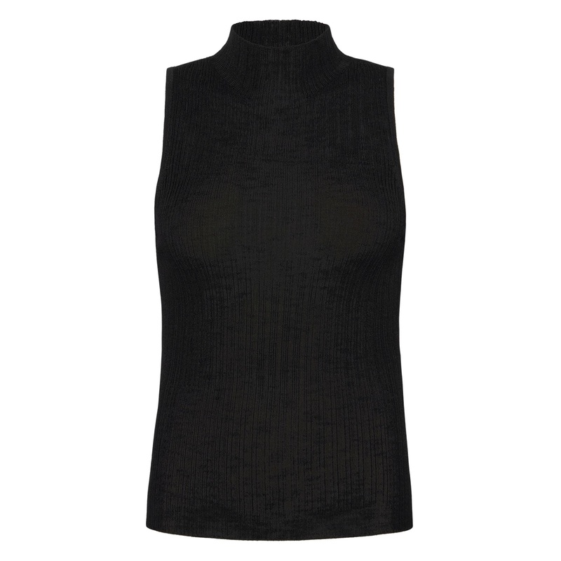Zita Sleeveless Top|XS|SM|MED|LRG|BLACK (999)