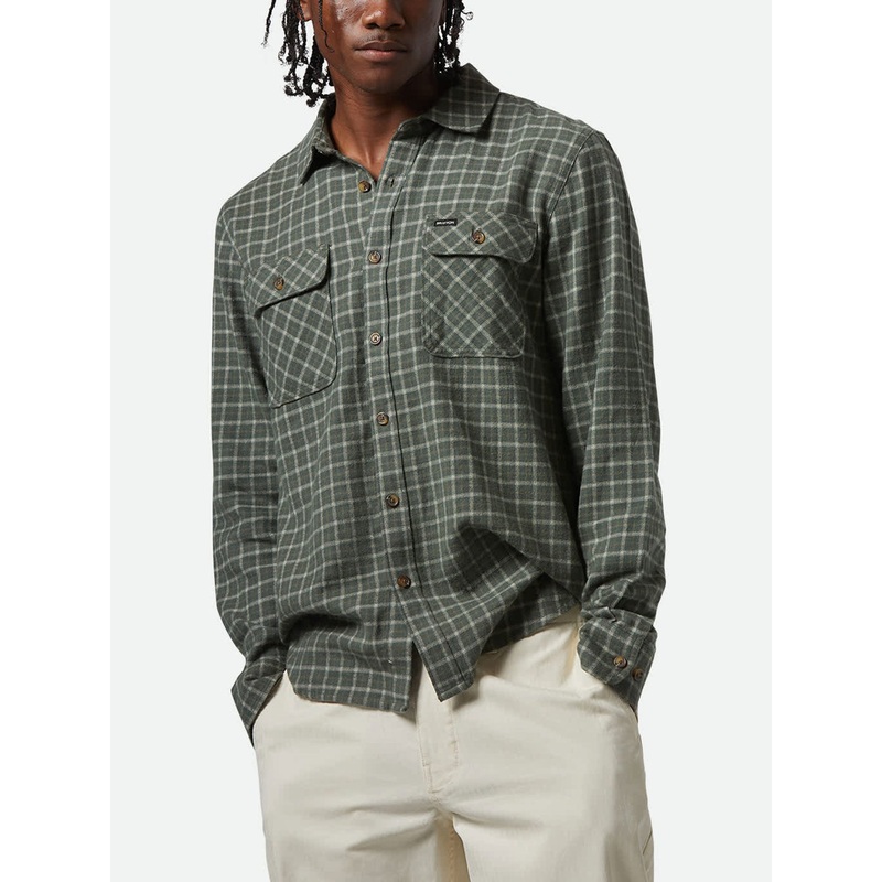 Bowery Light Weight Ultra Soft Flannel Long Sleeve Buttondown Shirt