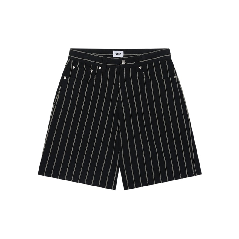 Stripe Baggy Denim Shorts|30|31|32|33|34|36|38|BLACK MULTI (BKM)|DUFFLE BAG MULTI (DFB)|PELICAN FADED WASH (PEL)