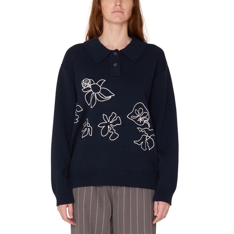 Bloom Polo Sweater|SM|MED|LRG|NAVY (NVY)