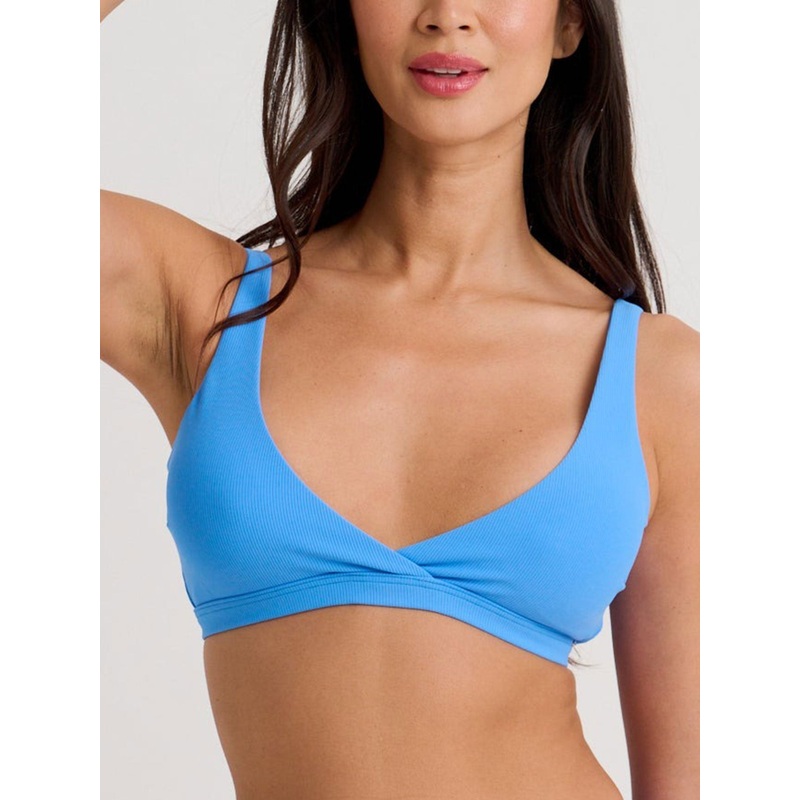 Recycled Rib Crop Tank Bikini Top