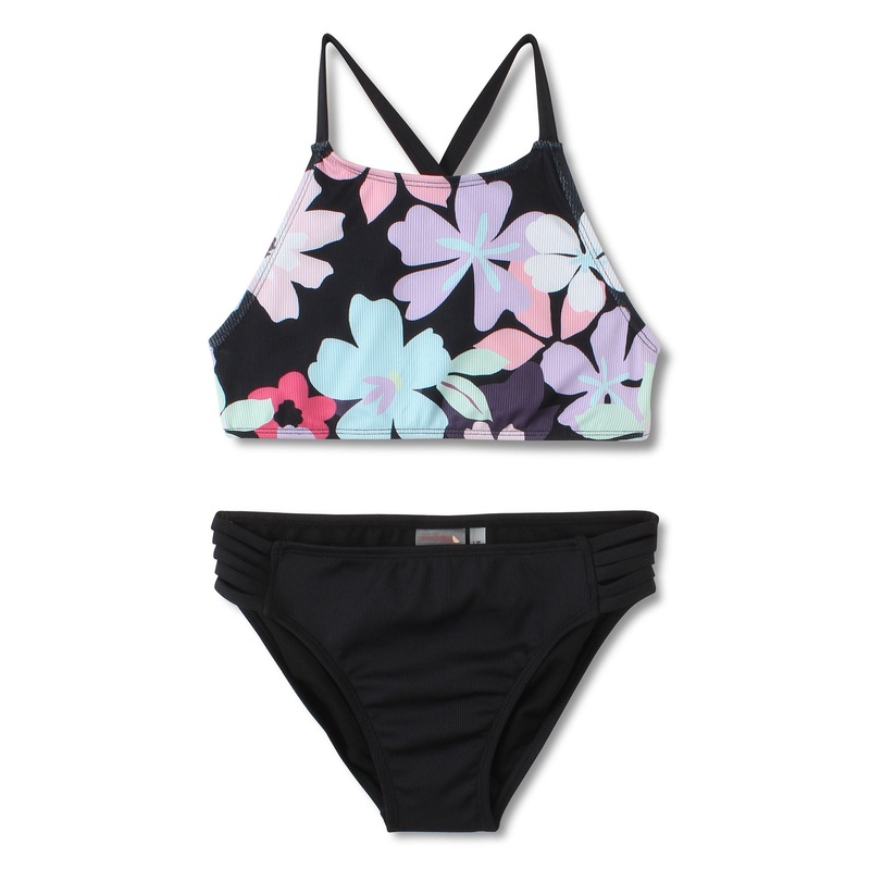 Surf Vibe Bikini (Girls 7-14)|XS|SM|MED|LRG|XL|BLACK RETRO FLOWERS|BLUSHING LILAC LEAF