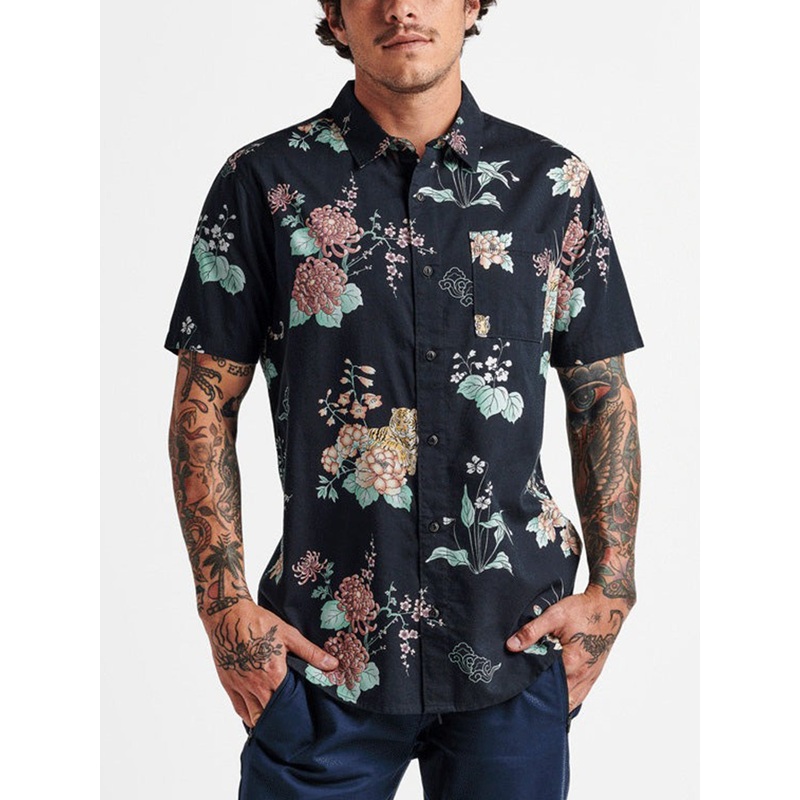 Tiger Lotus Short Sleeve Buttondown Shirt