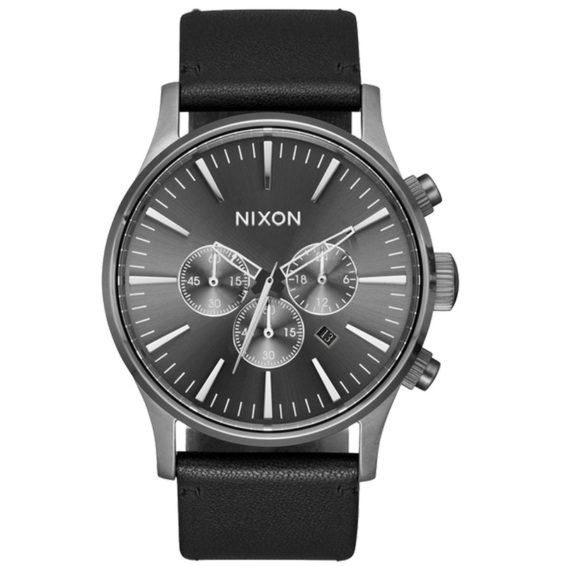Sentry Chrono Leather All Gunmetal/Black Watch