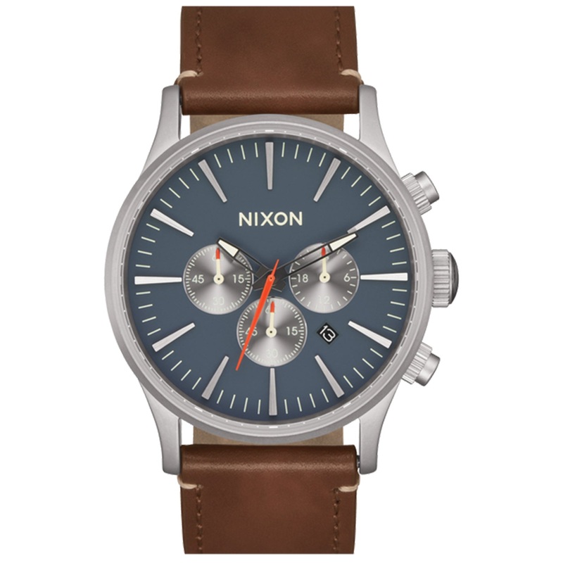 Sentry Chrono Leather LT Gunmetal/Basalt/Sienna Watch