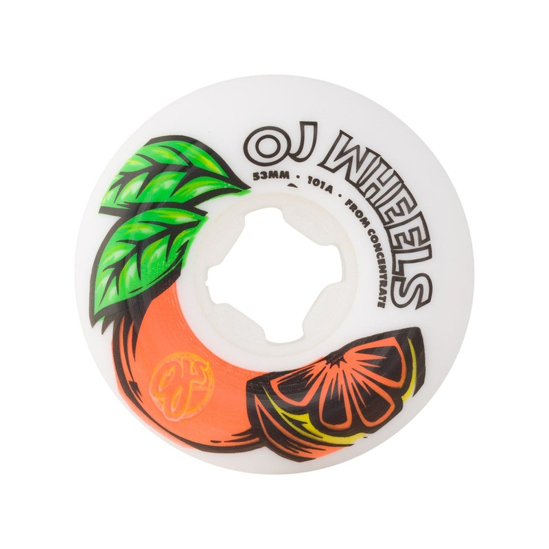 From Concentrate White/Orange 52mm Skateboard Wheels