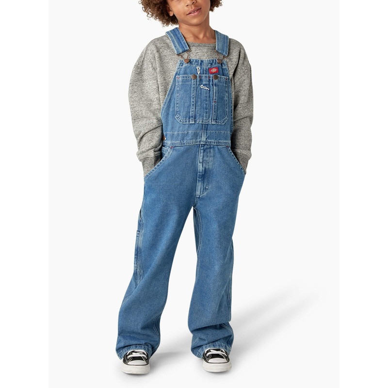 BIB Overall Jeans (Boys 7-14)|SM|MED|LRG|XL|STONEWASHED INDIGO BLUE (SNB)