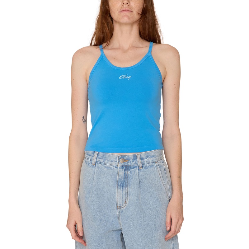 Baby Script Tank Top|XS|SM|MED|LRG|XL|AZURE BLUE (AZB)|WHITE (WHT)