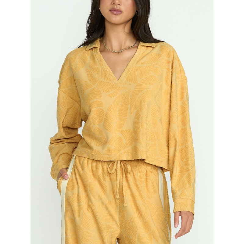 Sun Palm Terry Sweatshirt|SM|MED|LRG|GOLD COAST (YGY0)