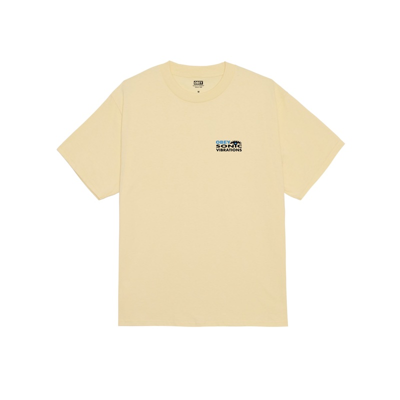Sonic Vibrations T-Shirt|SM|MED|LRG|XL|PALE YELLOW (PLY)