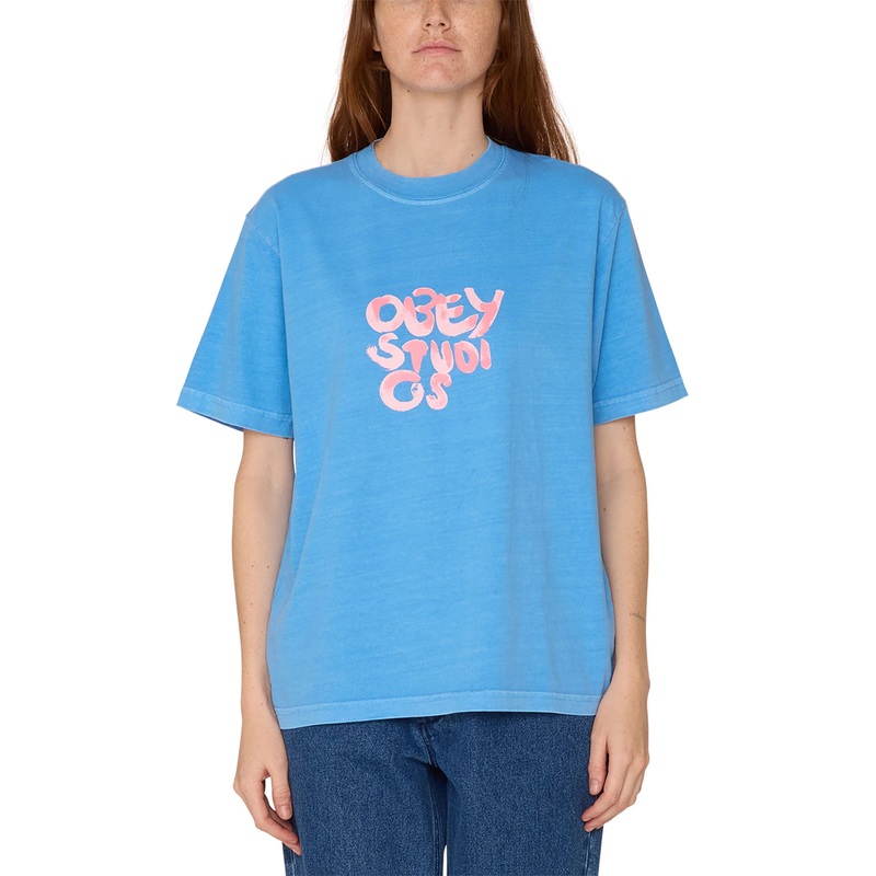 Studio Spray T-Shirt|XS|SM|MED|LRG|UNBLEACHED (UBL)|AZURE BLUE (AZB)